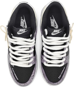 【定制球鞋】Nike Dunk Low GS 冰河世紀 冰川裂變 3D效果 刺繡標牌 防滑耐磨 低幫 板鞋 女款 黑紫 Shop 【定制球鞋】Nike Dunk Low GS 冰河世紀 冰川裂變 3D效果 刺繡標牌 防滑耐磨 低幫 板鞋 女款 黑紫