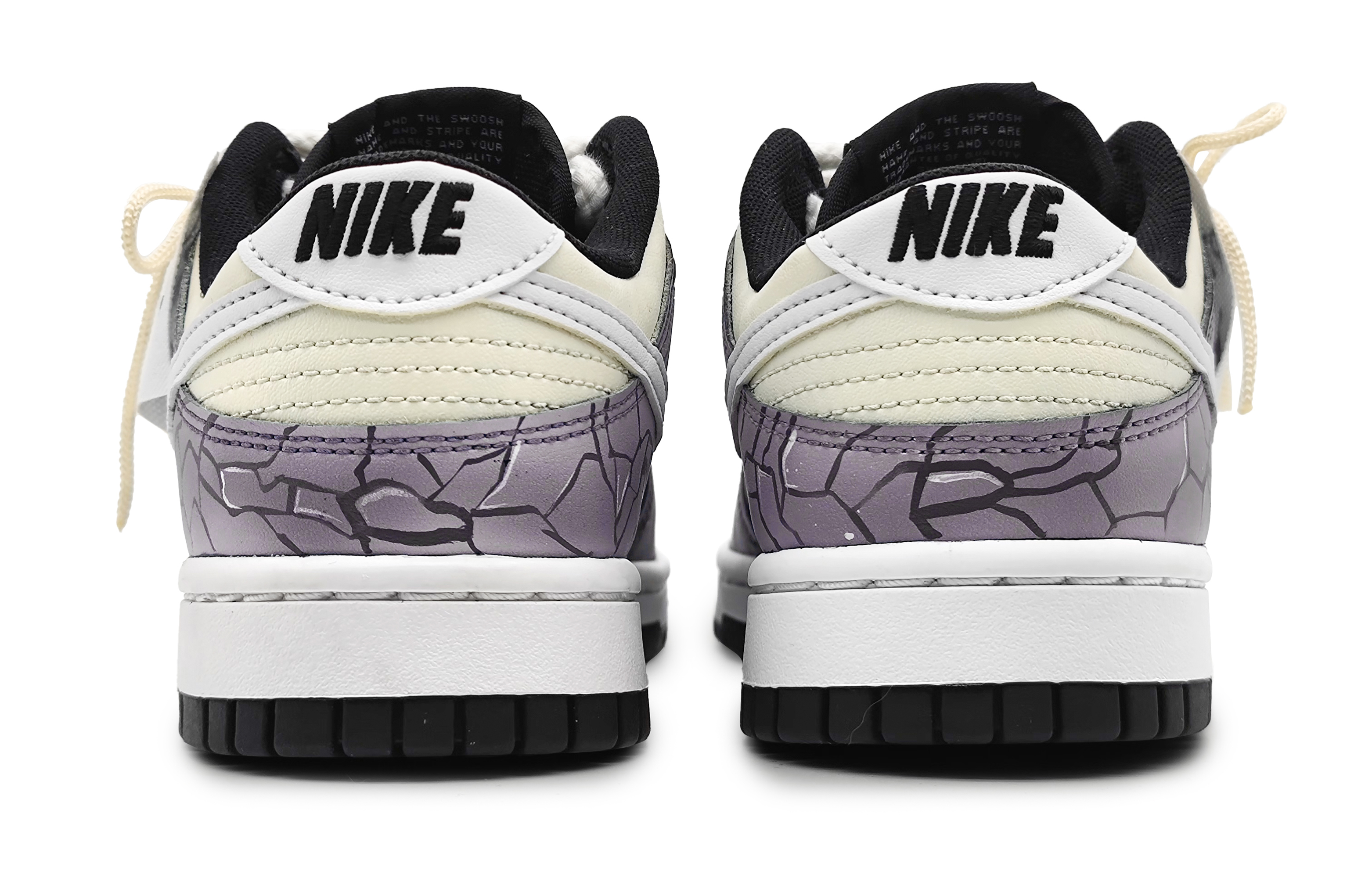 Purchase 【定制球鞋】Nike Dunk Low GS 冰河世紀 冰川裂變 3D效果 刺繡標牌 防滑耐磨 低幫 板鞋 女款 黑紫