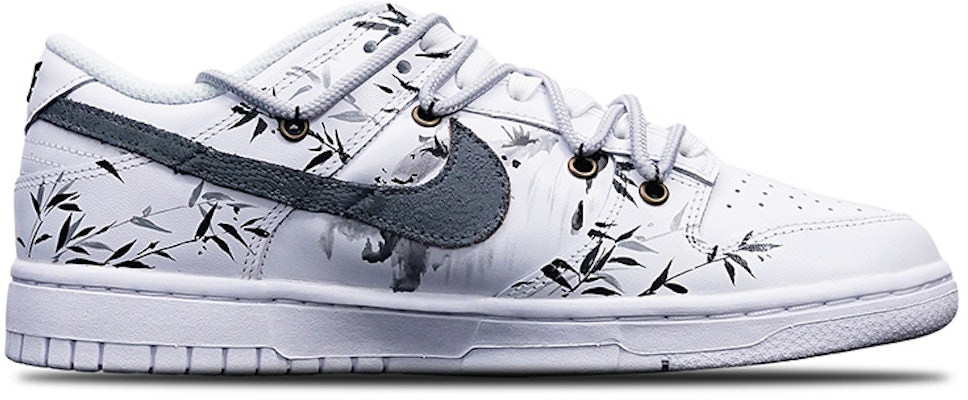 (W) 【定制鞋款】耐克Dunk Low '墨竹叶' DD7099-100(Teamone-女款水墨竹叶Z) Order (W) 【定制鞋款】耐克Dunk Low '墨竹叶' DD7099-100(Teamone-女款水墨竹叶Z)