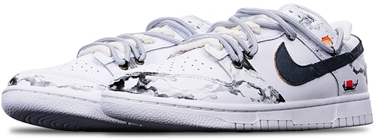 (W) 나이키 덩크 로우 '먹물 낚싯배' (커스텀) DD7099-100(Teamone-女款水墨渔舟Z) Lookbook (W) 나이키 덩크 로우 '먹물 낚싯배' (커스텀) DD7099-100(Teamone-女款水墨渔舟Z)