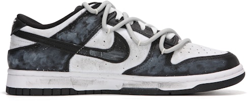 【定製球鞋】 Nike Dunk Low 火心 水墨熊貓 國風 雲霧 臺灣風 做舊 解構綁帶 舒適百搭 低筒 板鞋 女款 黑白色 Order 【定製球鞋】 Nike Dunk Low 火心 水墨熊貓 國風 雲霧 臺灣風 做舊 解構綁帶 舒適百搭 低筒 板鞋 女款 黑白色