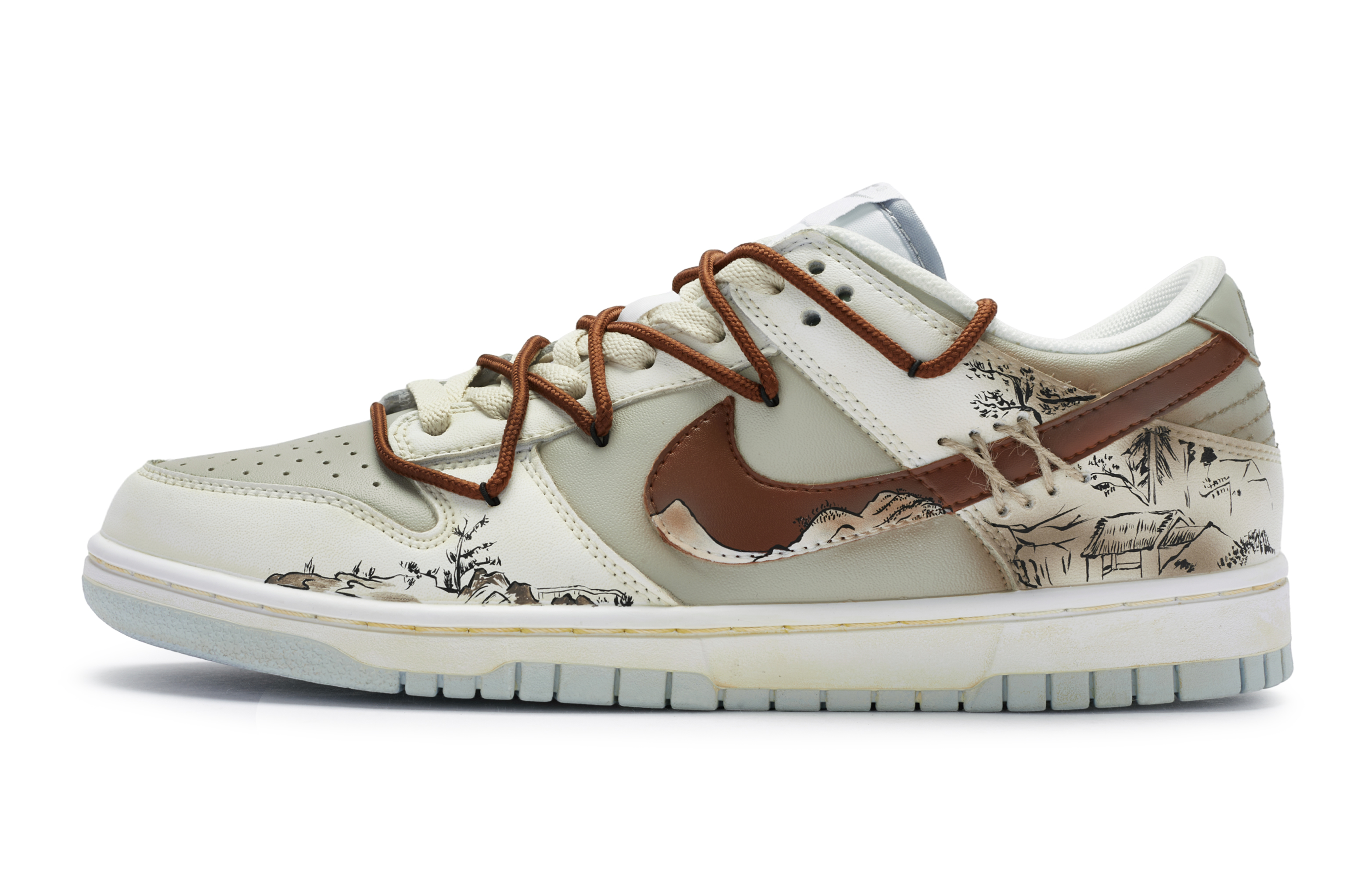 Buy (W) [Custom Sepatu] Nike Dunk Low 'Paviliun Tinta - Abu Beras' DH9765-102-458304