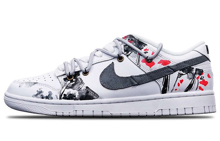 Buy (W) [Kasut Custom] Nike Dunk Low 'Ink Plum Blossom' DD7099-100(Teamone-女款水墨梅花Z)