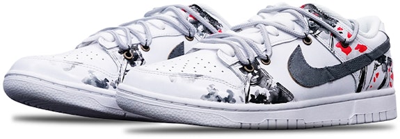 (W) 나이키 덩크 로우 '수묵 매화' (커스텀 슈즈) DD7099-100(Teamone-女款水墨梅花Z) Lookbook (W) 나이키 덩크 로우 '수묵 매화' (커스텀 슈즈) DD7099-100(Teamone-女款水墨梅花Z)