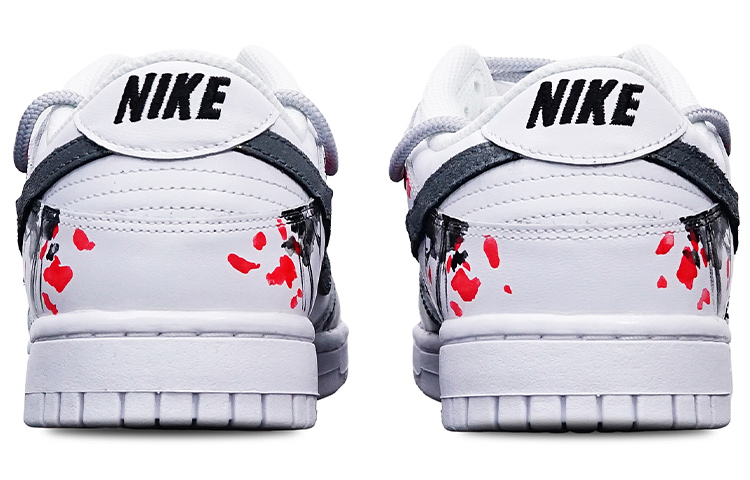 Shop (W) [Kasut Custom] Nike Dunk Low 'Ink Plum Blossom' DD7099-100(Teamone-女款水墨梅花Z)