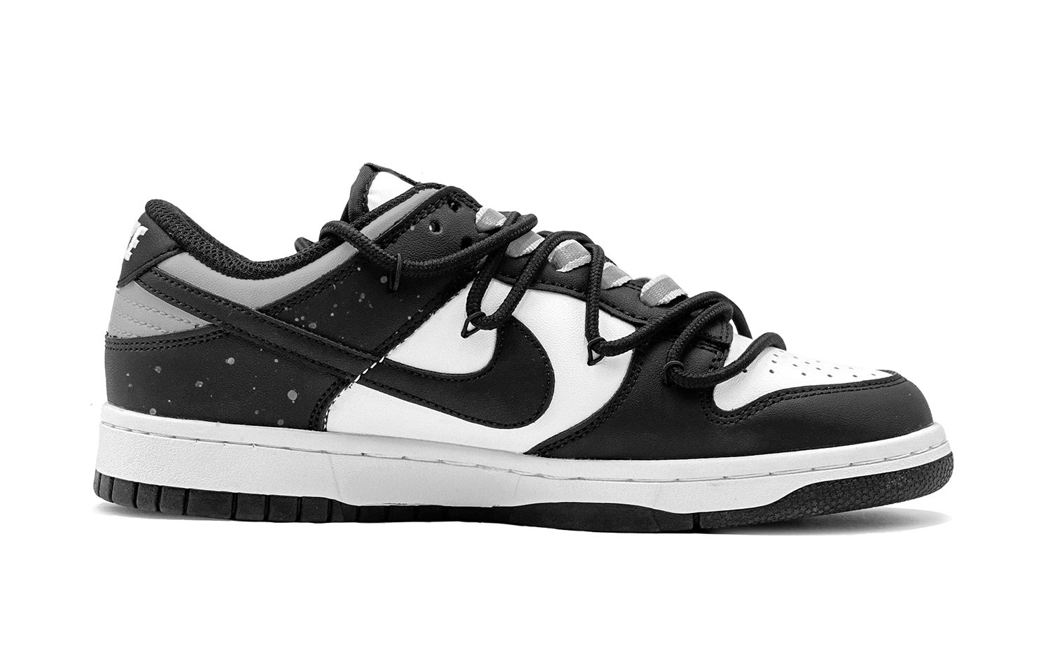 Order (W) [Kasut Rekaan] Nike Dunk Low 'Pecik Tinta Swoosh Tembaga' DD1503-101(TeamS-黑白贴钩女S-BOX)