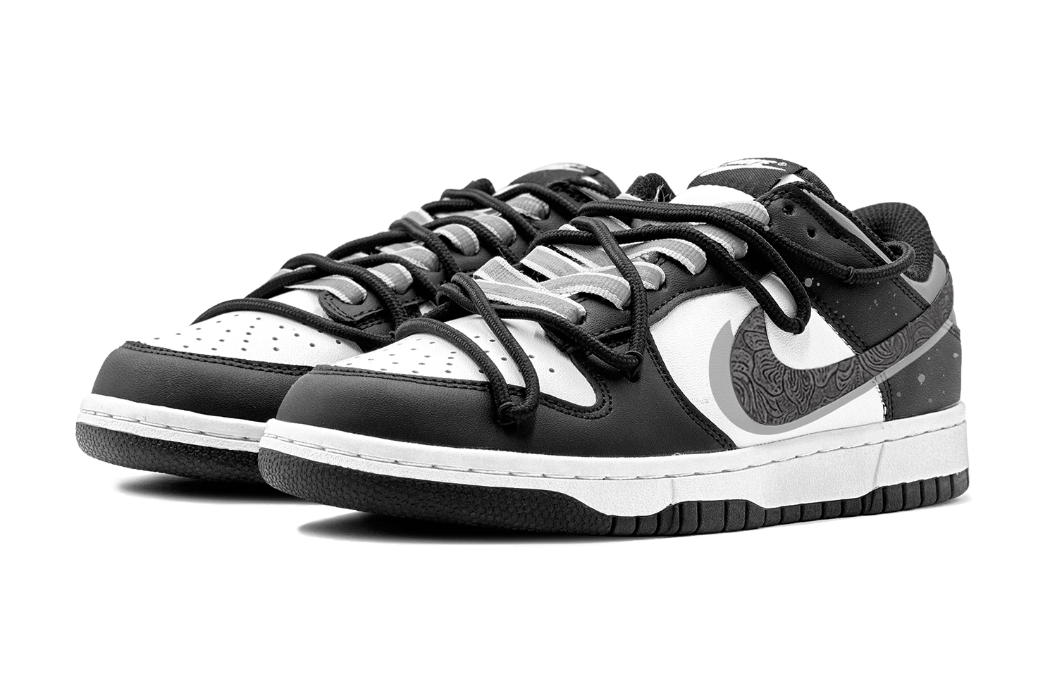 Lookbook (W) [Kasut Rekaan] Nike Dunk Low 'Pecik Tinta Swoosh Tembaga' DD1503-101(TeamS-黑白贴钩女S-BOX)