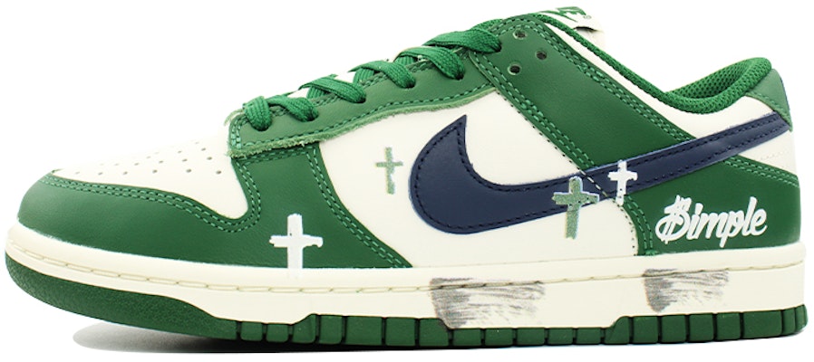 【定製球鞋】Nike Dunk Low 星際漫遊 宇宙廢土 潮流科技 防滑減震耐磨 低筒 板鞋 女款 白綠 Buy 【定製球鞋】Nike Dunk Low 星際漫遊 宇宙廢土 潮流科技 防滑減震耐磨 低筒 板鞋 女款 白綠