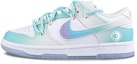 Buy (W) 나이키 덩크 로우 '무지개 흩뿌림 블루-화이트' (커스텀) FJ7743-194(Team58-镭射月亮)