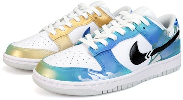 【定制球鞋】Nike Dunk Low 捷提 冥駿 棄王遺思 金色炫彩 Jett 打瓦 防滑耐磨 低筒 板鞋 女款 白藍金灰 Lookbook 【定制球鞋】Nike Dunk Low 捷提 冥駿 棄王遺思 金色炫彩 Jett 打瓦 防滑耐磨 低筒 板鞋 女款 白藍金灰