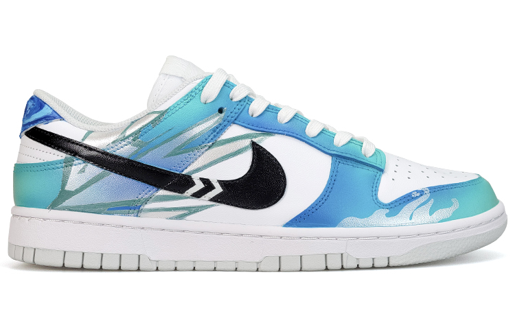 Purchase 【定制球鞋】Nike Dunk Low 捷提 冥駿 棄王遺思 金色炫彩 Jett 打瓦 防滑耐磨 低筒 板鞋 女款 白藍金灰