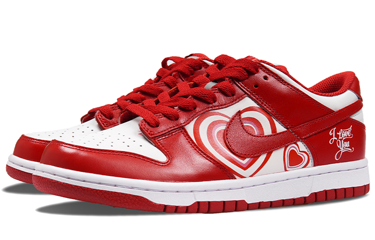Purchase (W) [Sepatu Kustom] Nike Dunk Low 'Jumping Heart' CW1590-002(TeamP-款女款红白配色喷绘)