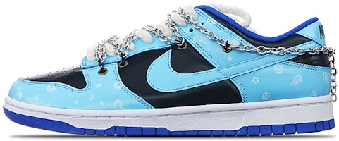 【定制球鞋】 Nike Dunk Low L‘amant 銀鍊藍魄 Vibe定製 解構鞋帶 低幫 板鞋 女款 藍黑 Buy 【定制球鞋】 Nike Dunk Low L‘amant 銀鍊藍魄 Vibe定製 解構鞋帶 低幫 板鞋 女款 藍黑