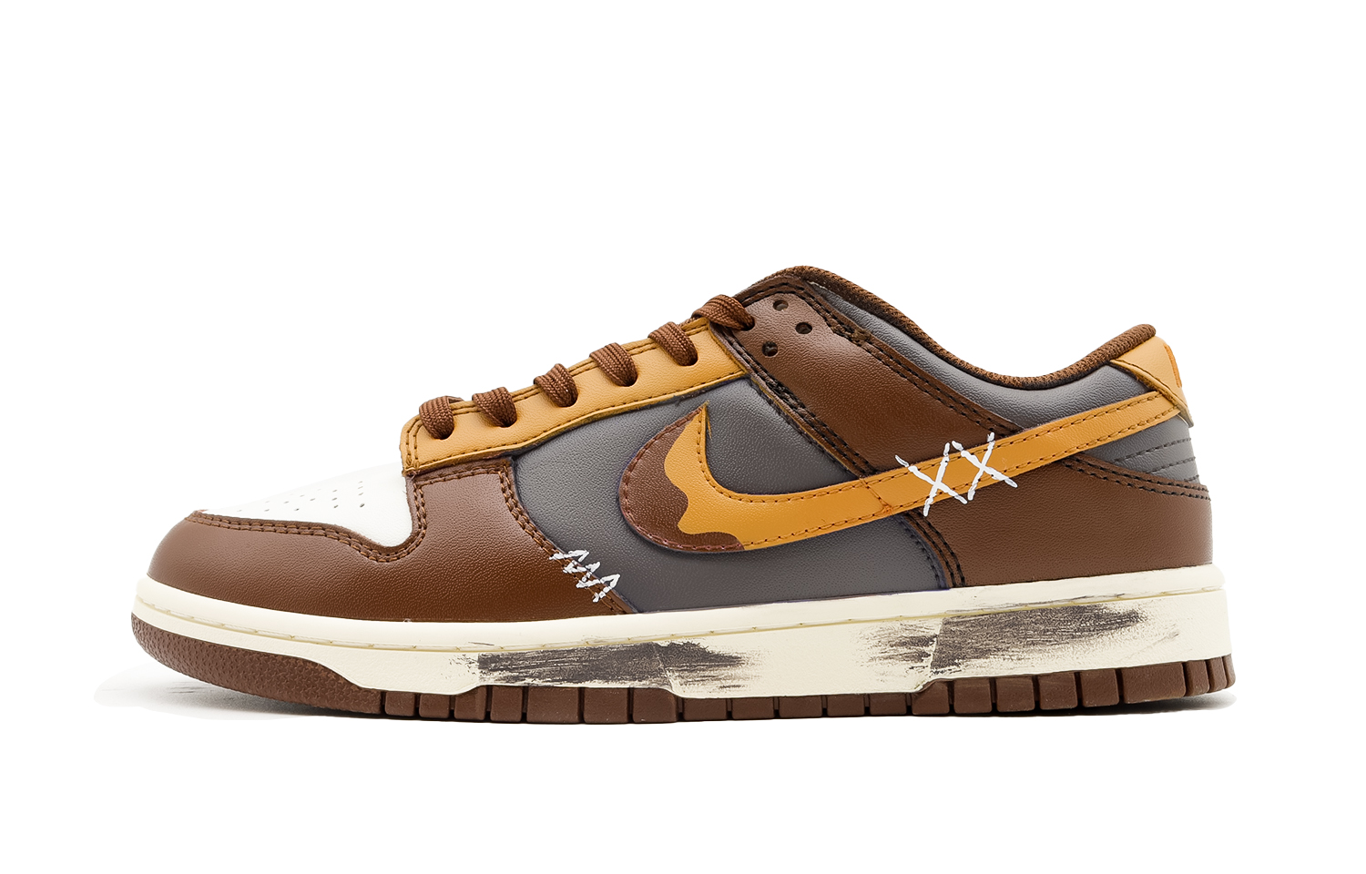 Buy (W) [Zapatillas Personalizadas] Nike Dunk Low 'Lava Mocha' DD1503-124(Team140-熔岩巧克力)