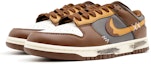 Shop 【客製球鞋】 Nike Dunk Low 熔岩巧克力 皮革 復古做舊 塗鴉 經典百搭 防滑耐磨 低筒 板鞋 女款 摩卡棕
