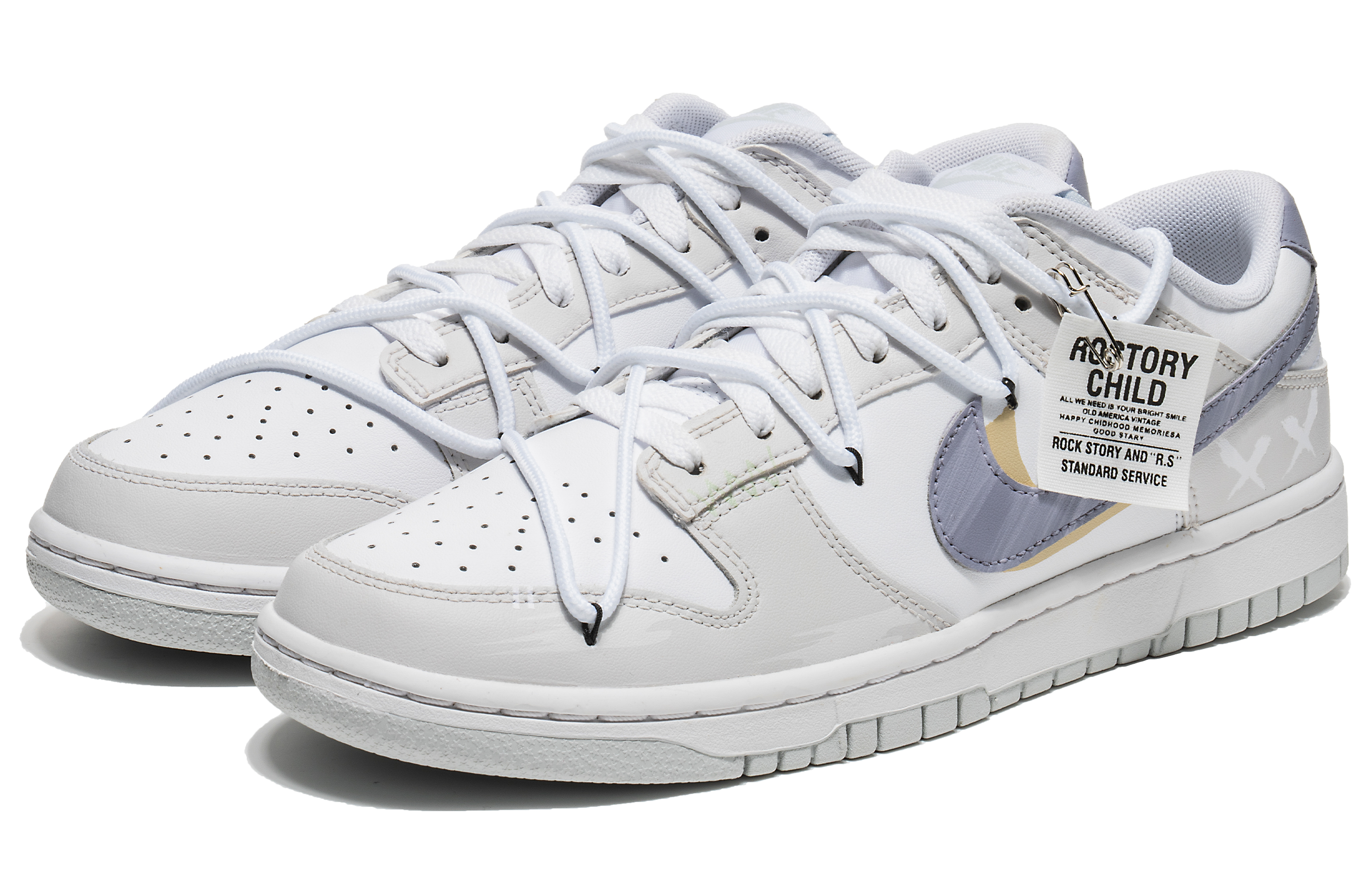 Shop (W) [Zapatos Personalizados] Nike Dunk Low 'Lavanda y Blanco' DH9765-102-444160