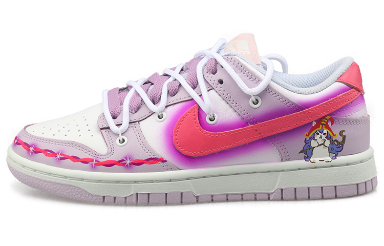 Buy (W) 나이키 덩크 로우 '룰루 고양이 형광 핑크-퍼플' (커스텀) DD1503-001(Team拾玖-女款魔法璐璐)