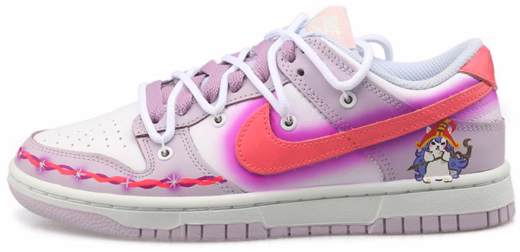 custom-shoes-women-nike-dunk-low-league-of-legends-lulu-cat-fluorescent-pink-purple