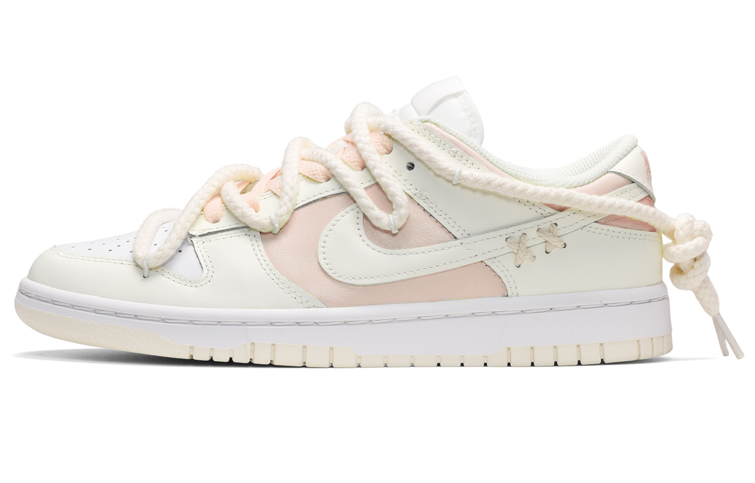 Buy (W) [定制鞋] 耐克Dunk Low '浅粉白黄' DD1503-121(TeamE-女款轻芝梅梅粉白黄QD)