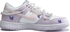 Order 【定制球鞋】Nike Dunk Low 香芋紫蝴蝶 解構風 雙鞋帶 珍珠鏈條 學院風 低幫 板鞋 女款 藍紫粉