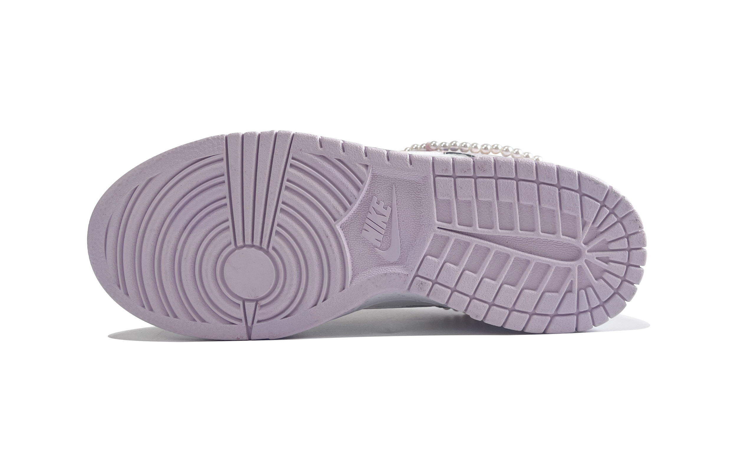 Purchase 【定制球鞋】Nike Dunk Low 香芋紫蝴蝶 解構風 雙鞋帶 珍珠鏈條 學院風 低幫 板鞋 女款 藍紫粉