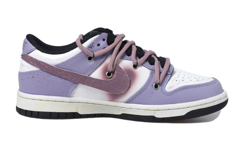 Order (W) [Sepatu Custom] Nike Dunk Low 'Lilac Joker' DC9560-001(Team拾玖-贴皮小丑女S-BOX)