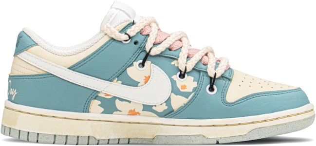 【定制球鞋】 Nike Dunk Low FZBB 百合 特殊禮盒 解構鞋帶 低筒 板鞋 女款 綠黃 Order 【定制球鞋】 Nike Dunk Low FZBB 百合 特殊禮盒 解構鞋帶 低筒 板鞋 女款 綠黃