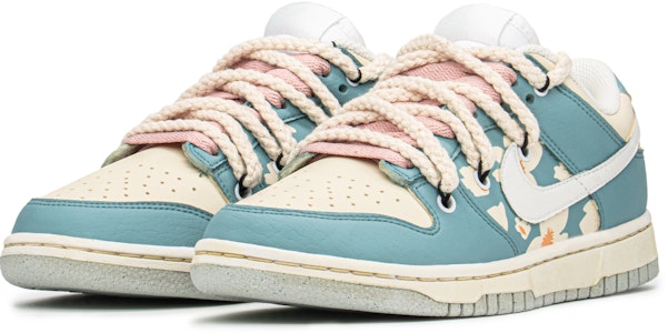 【定制球鞋】 Nike Dunk Low FZBB 百合 特殊禮盒 解構鞋帶 低筒 板鞋 女款 綠黃 Lookbook 【定制球鞋】 Nike Dunk Low FZBB 百合 特殊禮盒 解構鞋帶 低筒 板鞋 女款 綠黃