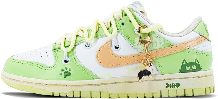 custom-shoes-women-nike-dunk-low-lime-ice