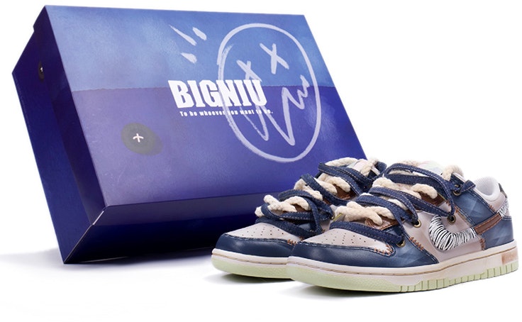 custom-shoes-women-nike-dunk-low-lime-ice-deconstructed-retro-denim-graffiti