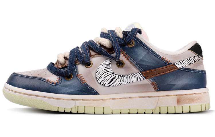 Order (W) [Kasut Custom] Nike Dunk Low 'Lime Ice Deconstructed Retro Denim Graffiti' DD1503-600(TeamR-女款水洗牛仔S-BOX)