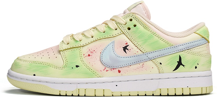custom-shoes-women-nike-dunk-low-lime-ice-light-blue-pink