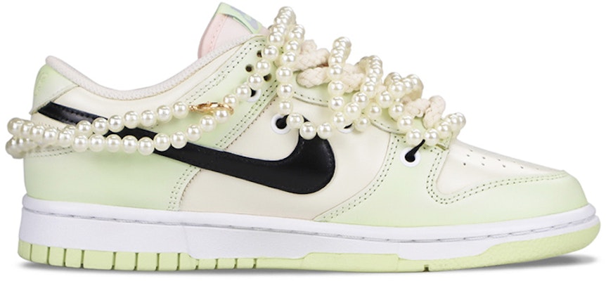 【定制球鞋】 Nike Dunk Low Lime Ice 復古Ins風 鬱金香主題定制 解構雙鞋帶 珍珠 禮物 乾淨優雅 情侶 低幫 板鞋 女款 粉綠 Order 【定制球鞋】 Nike Dunk Low Lime Ice 復古Ins風 鬱金香主題定制 解構雙鞋帶 珍珠 禮物 乾淨優雅 情侶 低幫 板鞋 女款 粉綠