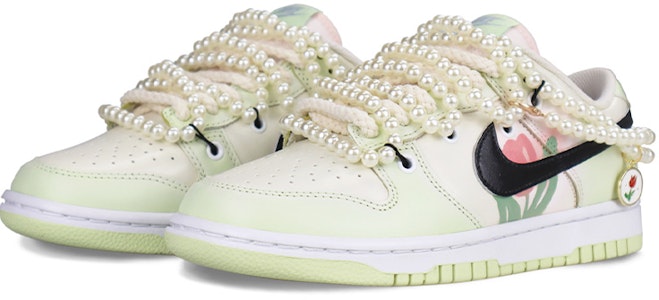 (W) 나이키 덩크 로우 '라임 아이스 튤립' (커스텀) DD1503-600(TeamTwo-女款复古郁金香珍珠) Lookbook (W) 나이키 덩크 로우 '라임 아이스 튤립' (커스텀) DD1503-600(TeamTwo-女款复古郁金香珍珠)