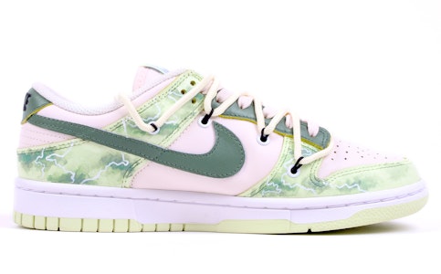 (W) Nike Dunk Low カスタム「ライムアイスウォーターインクフェード」 DD1503-600(Team42-女款御纳户茶粉绿) Order (W) Nike Dunk Low カスタム「ライムアイスウォーターインクフェード」 DD1503-600(Team42-女款御纳户茶粉绿)