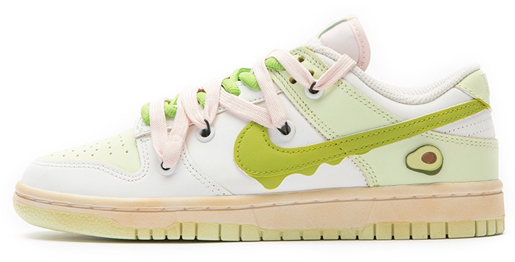 custom-shoes-women-nike-dunk-low-lime-ice-wild-crane-avocado-deconstructed