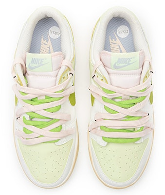 【定製球鞋】Nike Dunk Low Lime Ice 野鶴製造 Lime Ice 酪梨 解構鞋帶 vibe做舊 低幫 板鞋 女款 白綠 Shop 【定製球鞋】Nike Dunk Low Lime Ice 野鶴製造 Lime Ice 酪梨 解構鞋帶 vibe做舊 低幫 板鞋 女款 白綠