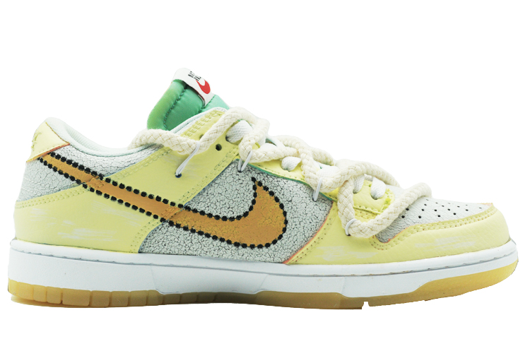 Order 【定制球鞋】 Nike Dunk Low 101 小黃鴨 清新 結構 塗鴉 做舊 可愛 低幫 板鞋 女款 蛋黃