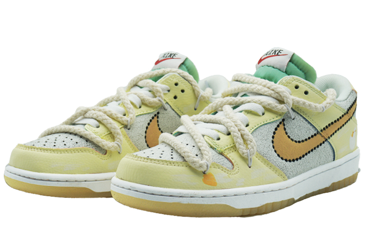 Lookbook 【定制球鞋】 Nike Dunk Low 101 小黃鴨 清新 結構 塗鴉 做舊 可愛 低幫 板鞋 女款 蛋黃
