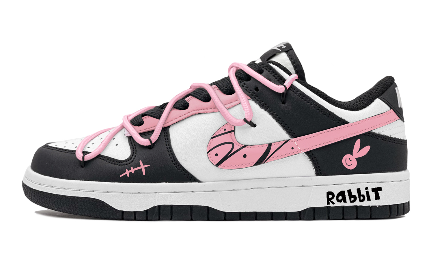 Buy 【定製球鞋】Nike Dunk Low 俏皮風 蘿莉粉兔 特殊鞋盒 低幫 板鞋 女款 黑粉