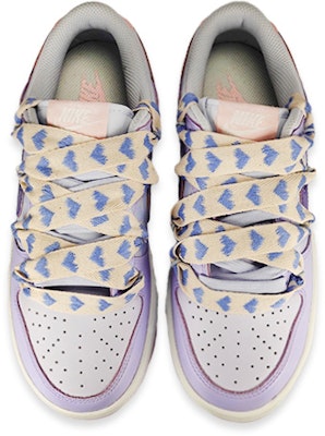 【定製球鞋】Nike Dunk Low 愛心千鳥格 解構風格 休閒 低幫 板鞋 女款 紫白 Shop 【定製球鞋】Nike Dunk Low 愛心千鳥格 解構風格 休閒 低幫 板鞋 女款 紫白