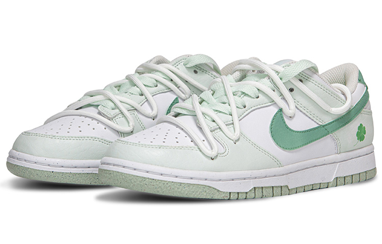Lookbook (W) カスタムシューズ (女性用) ナイキ ダンク ロー 'ラッキークローバー' ミントグリーン DN1431-102(Teamfour-女款四叶草QD)