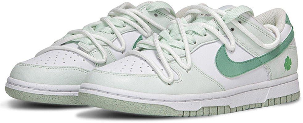 (W) カスタムシューズ (女性用) ナイキ ダンク ロー 'ラッキークローバー' ミントグリーン DN1431-102(Teamfour-女款四叶草QD) Lookbook (W) カスタムシューズ (女性用) ナイキ ダンク ロー 'ラッキークローバー' ミントグリーン DN1431-102(Teamfour-女款四叶草QD)