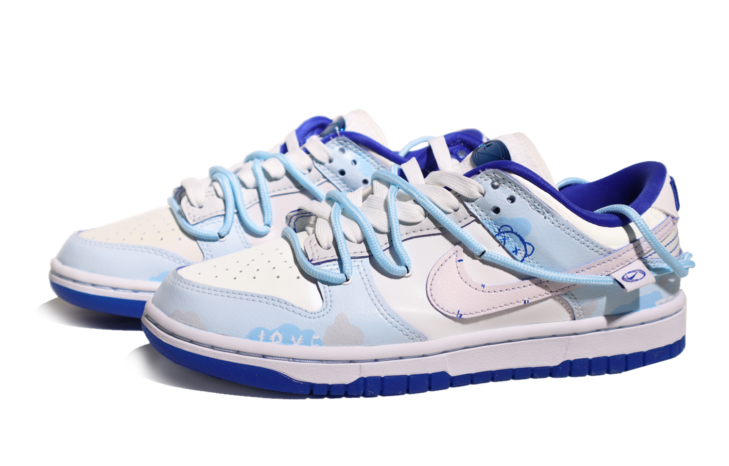 Lookbook (W) [Sepatu Kustom] Nike Dunk Low 'Macaron Camo Beruang Cinta Grafiti' FB1841-110(TeamX-迷彩小熊女）