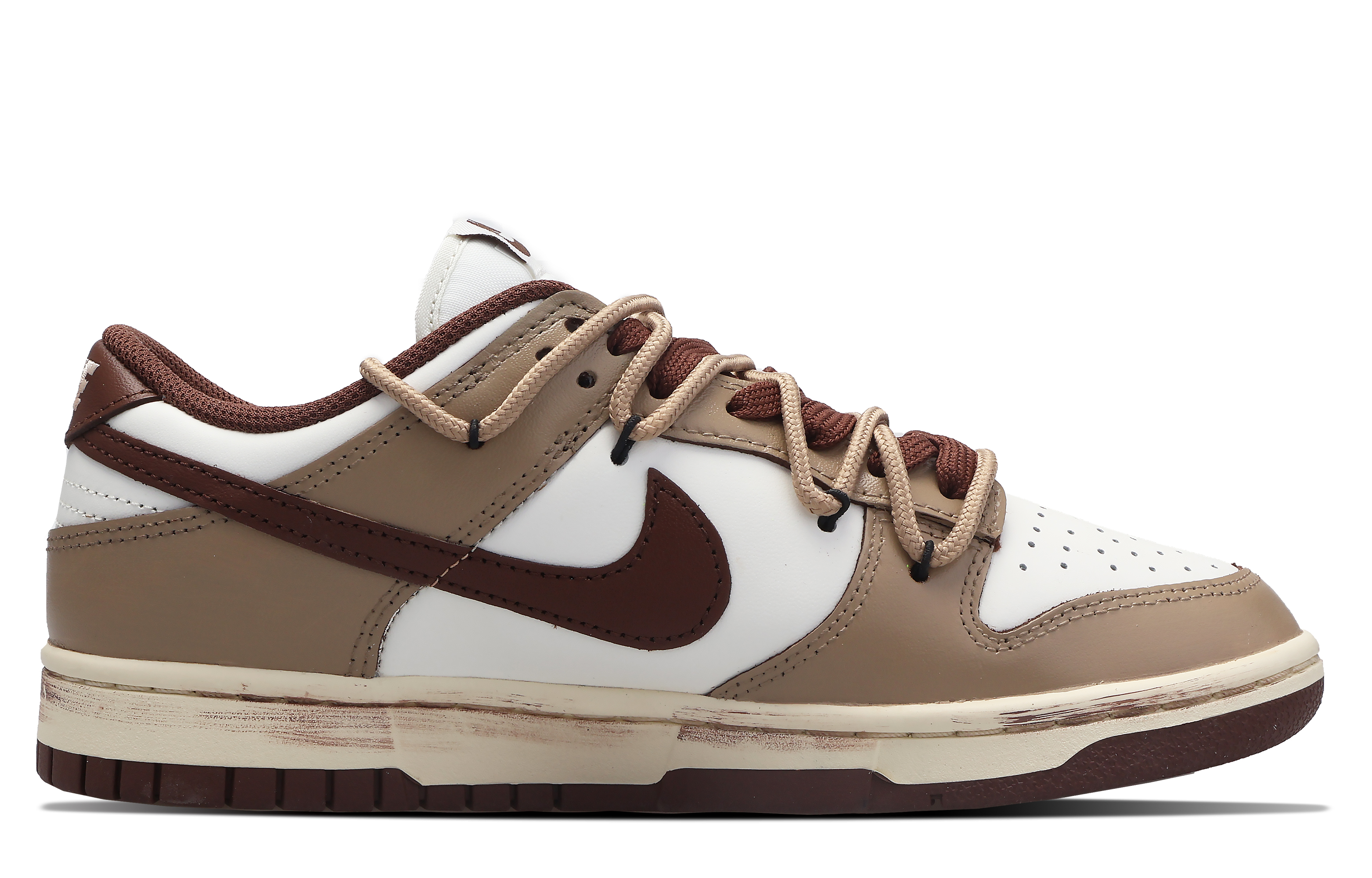 Order (W) [Zapatillas Personalizadas] Nike Dunk Low 'Marrón Haze Mellado' DD1503-124(Team53-女款落纸云烟)