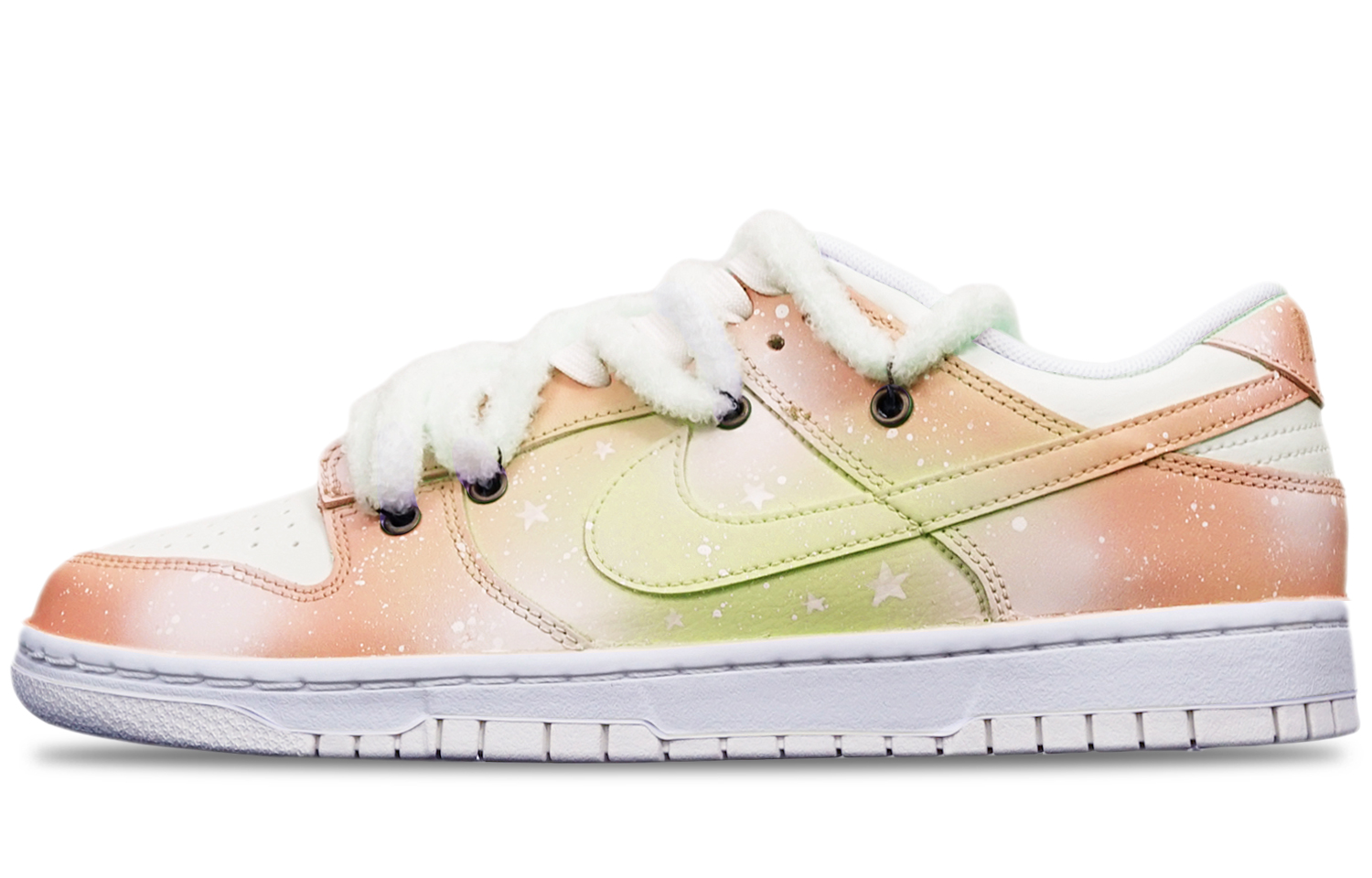 Buy (W) 【カスタムシューズ】（女性用）ナイキ ダンク ロー '溶ける雪の結晶マカロン' DH9765-100(TeamT-融雪橙白女S-BOX)