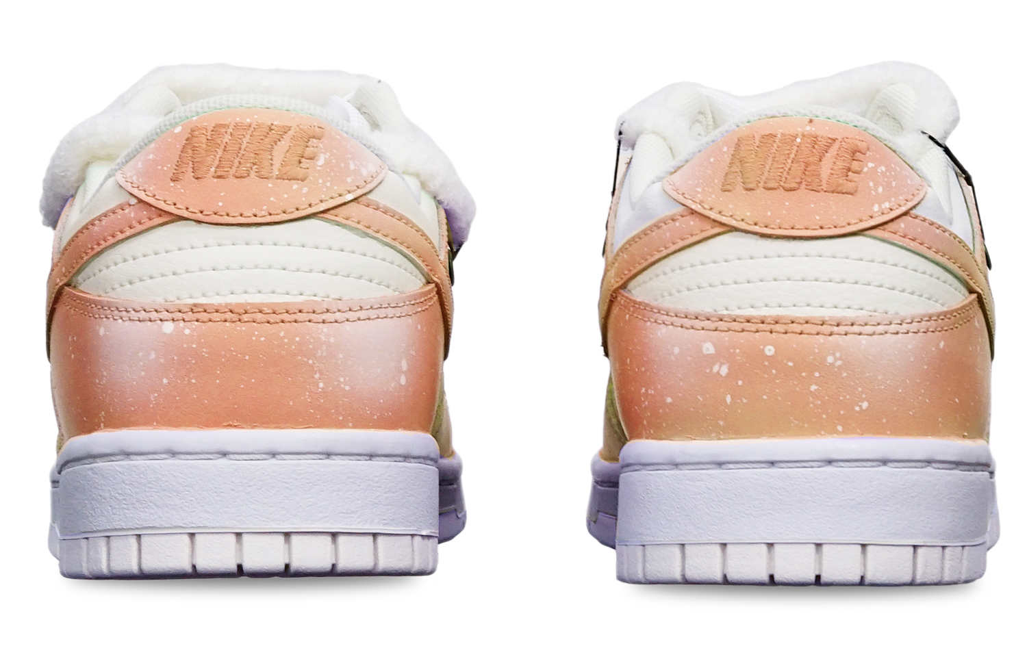 Shop (W) 【カスタムシューズ】（女性用）ナイキ ダンク ロー '溶ける雪の結晶マカロン' DH9765-100(TeamT-融雪橙白女S-BOX)