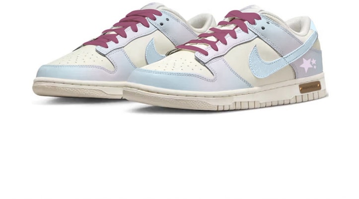 【訂製球鞋】 Nike Dunk 低筒 金屬紫 霓虹燈 漸變 肌理感 賽博 國潮 板鞋 女款 白藍色 Lookbook 【訂製球鞋】 Nike Dunk 低筒 金屬紫 霓虹燈 漸變 肌理感 賽博 國潮 板鞋 女款 白藍色