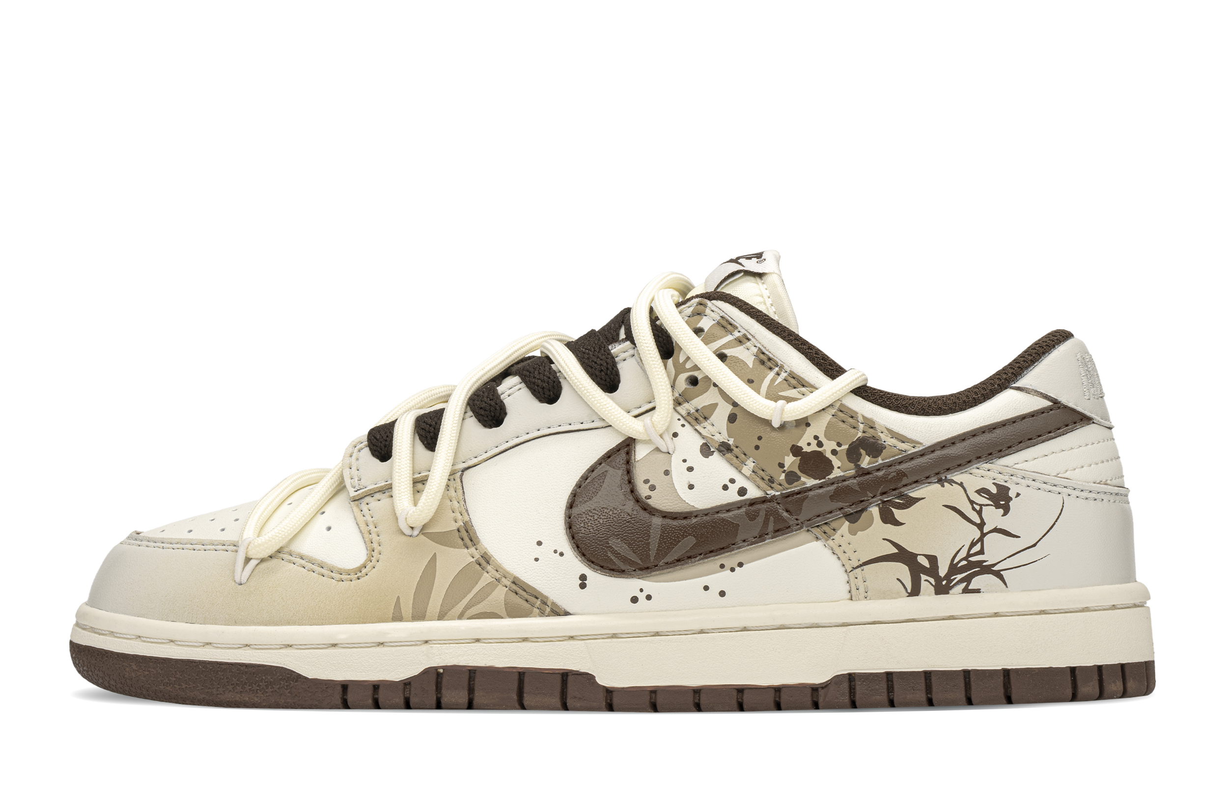 Buy (W) [カスタムシューズ]（女性用）ナイキ ダンク ロー 'ミラード ブラウン' DD1503-124(TeamA-水墨兰花)