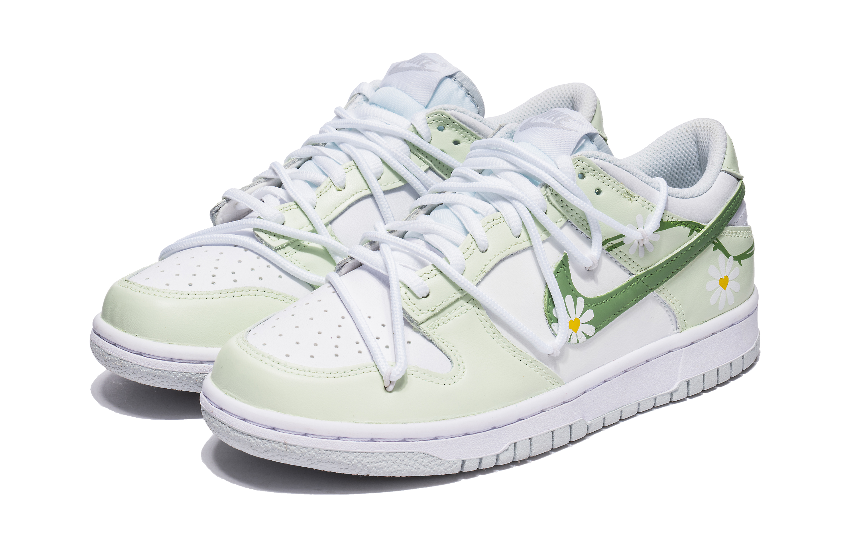 Shop (W) [Kasut Custom] Nike Dunk Low 'Mint Daisy' DH9765-102(Team22-女款小雏菊薄荷绿)
